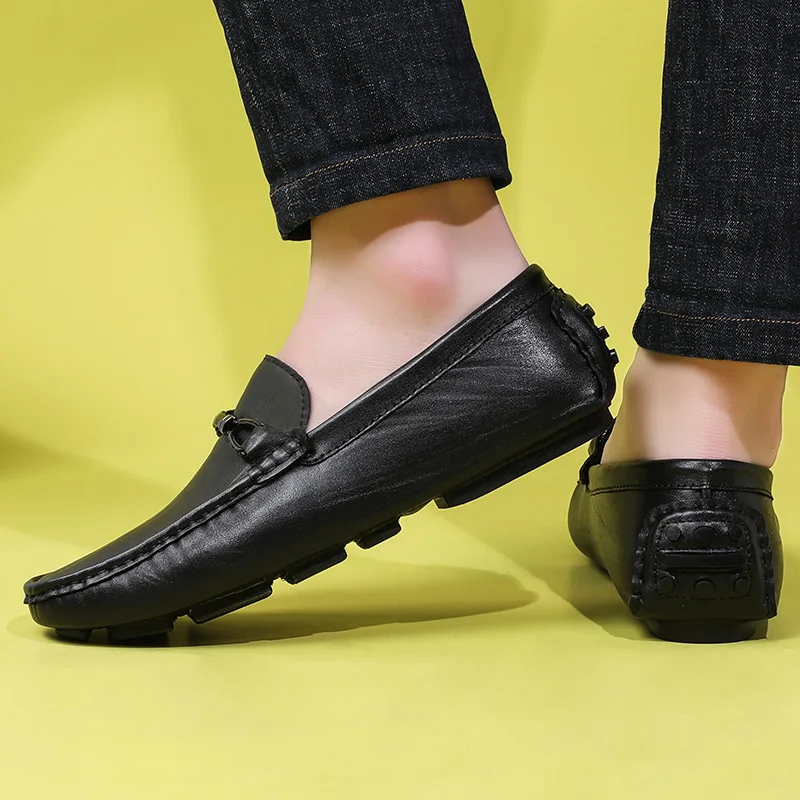 

Driving Shoes Large Size Casual Man Shoes High Quality Loafers Genuine Leather Summer Men'S Leather Boots