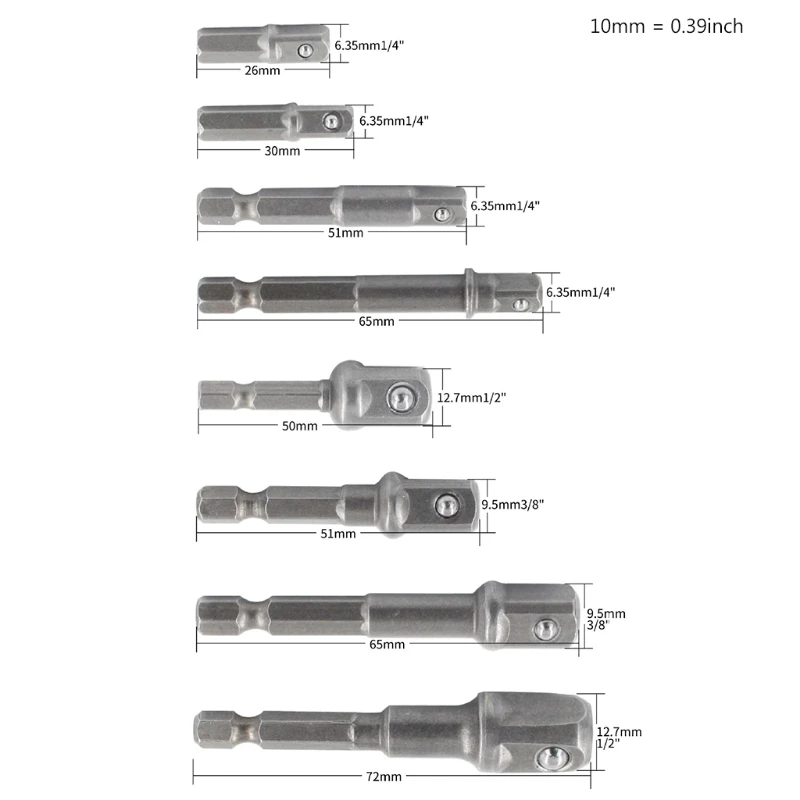 

90 Degree Right Angle Bit Turner Elbow Socket Extension Hexagonal Socket Set