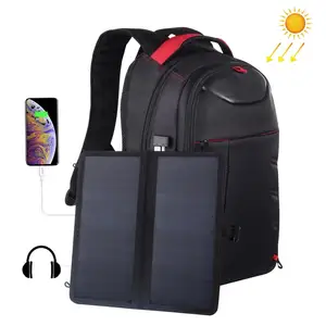 haweel14w foldable removable solar power outdoor portable dual shoulders laptop backpack usb output 5v 2 1a max free global shipping