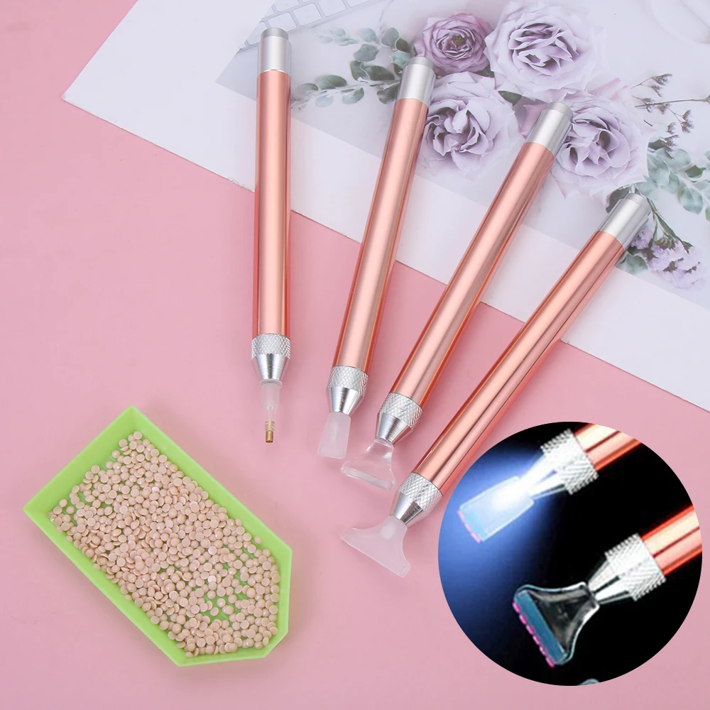 Точечная ручка-дрель с подсветкой ручки со стразами 5D инструмент для рисования