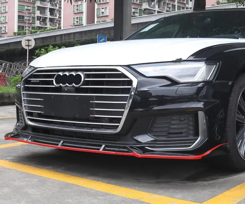 Защитный диффузор для заднего бампера Audi A6 ABS 2019-2020 комплект корпуса бампер