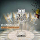 Хрустальный ночник с USB-проектором, перезаряжаемая настольная лампа, светодиодная настольная лампа, праздничное украшение, домашнее рождественское украшение
