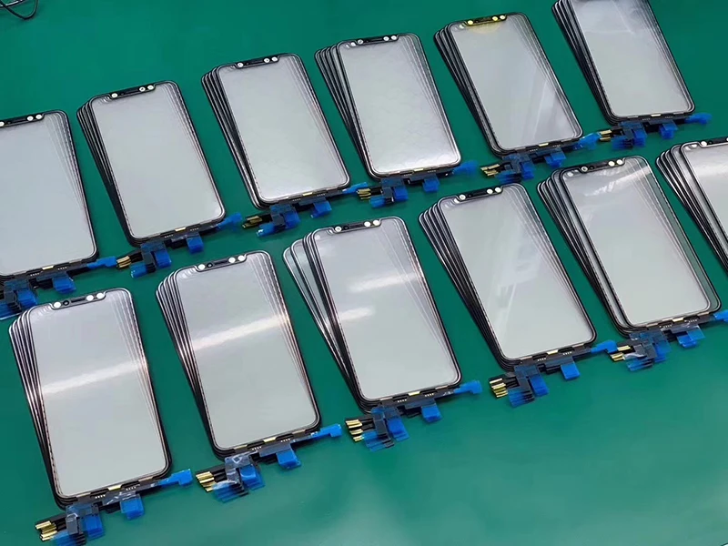 Для iPhone X качественный ЖК-дисплей сенсорный экран передняя внешняя стеклянная панель с гибкий кабель, сменные детали