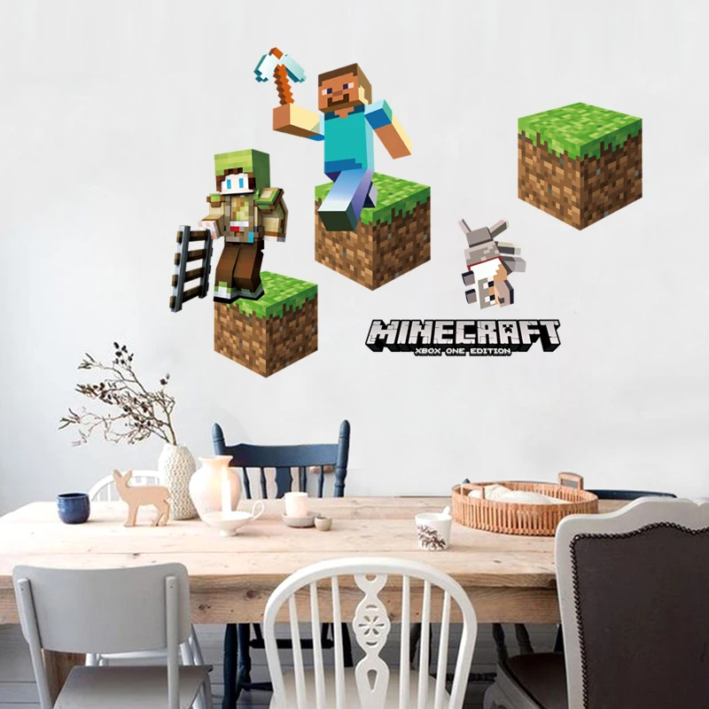 Яркие 3D мультфильмы Стив игры настенные наклейки подарки для детей