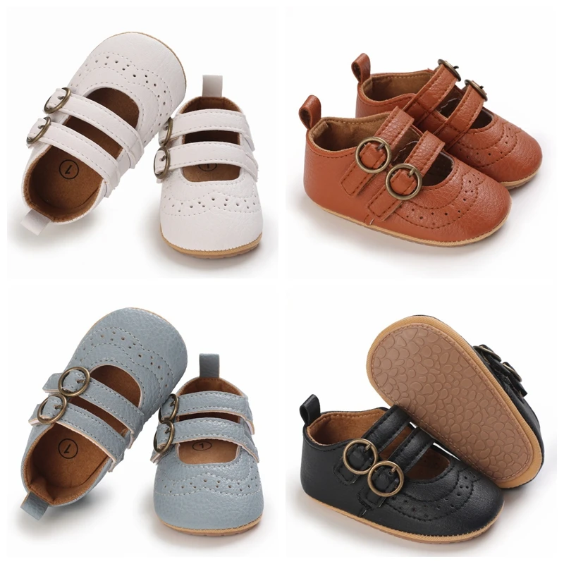 Vintage Baby Shoes Newborn Infant Boy Girl Prewalker Classical PU Soft Anti-slip Toddler Crib Crawl Shoes Moccasins