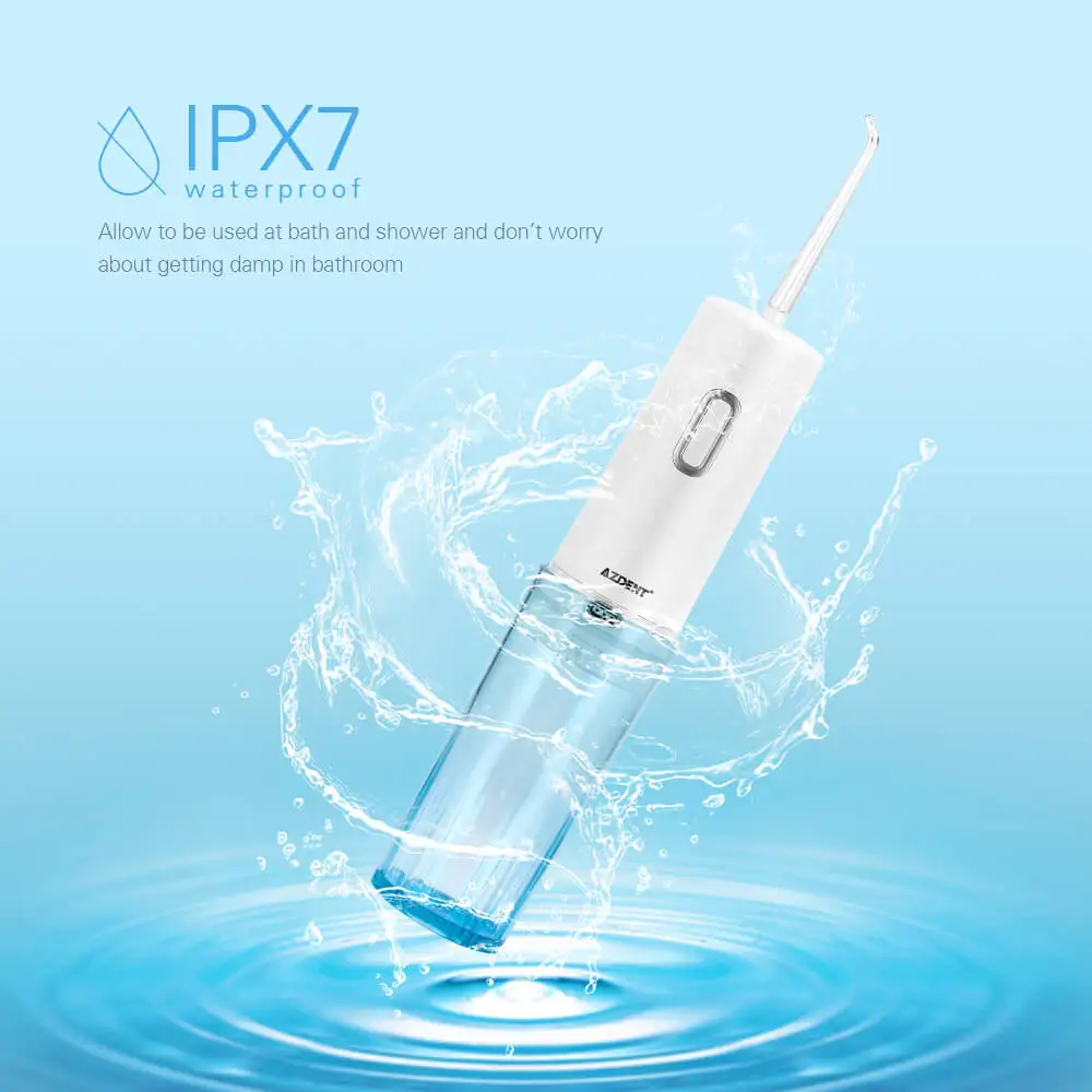 AZDENT AZ-007 AZ-008Pro Ирригатор для полости рта USB перезарядки Аккумуляторный воды зубная нить складывающийся туристический 5 Jet зубы SPA очиститель