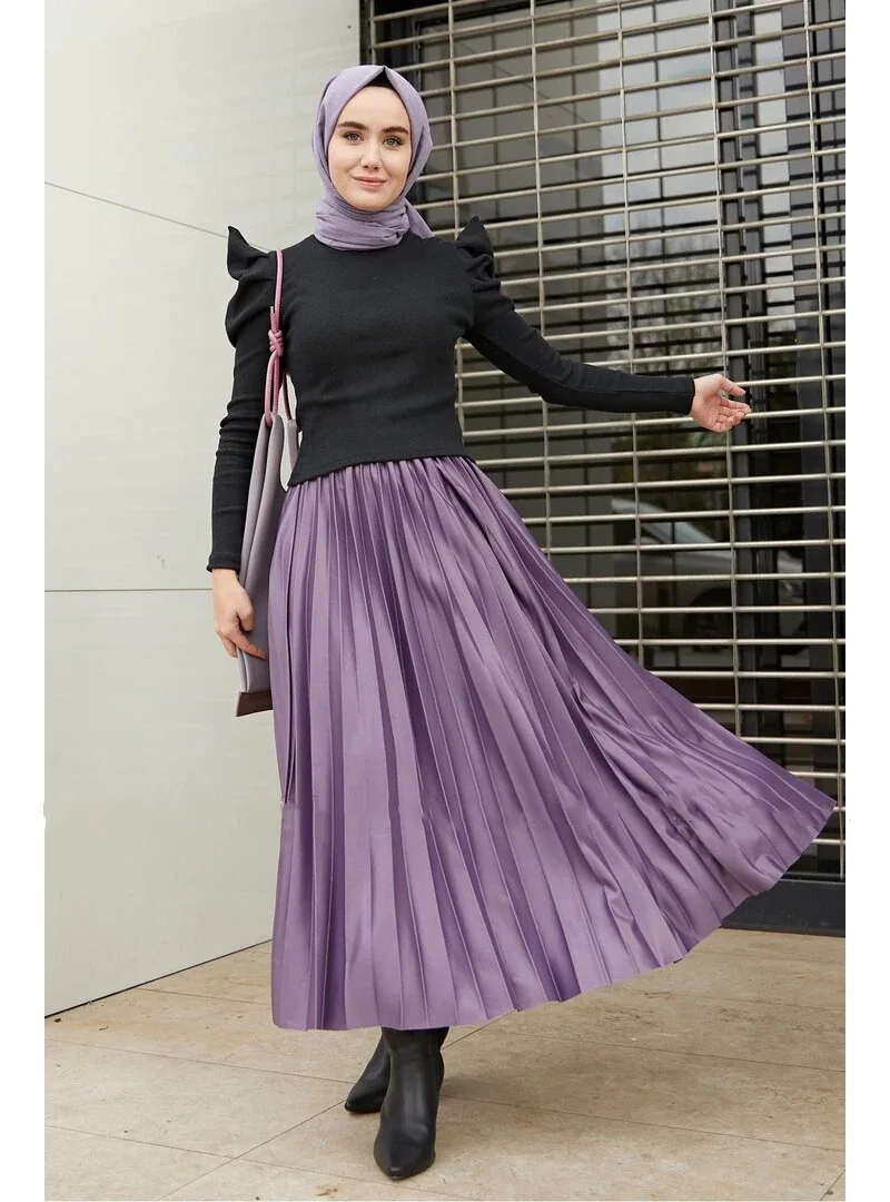 

Donsignet New Stylish Arabian Women Long Skirt Creasing Large Swing Skirt Malay Muslim Women Skirts Muslim Fashion Black Skirts