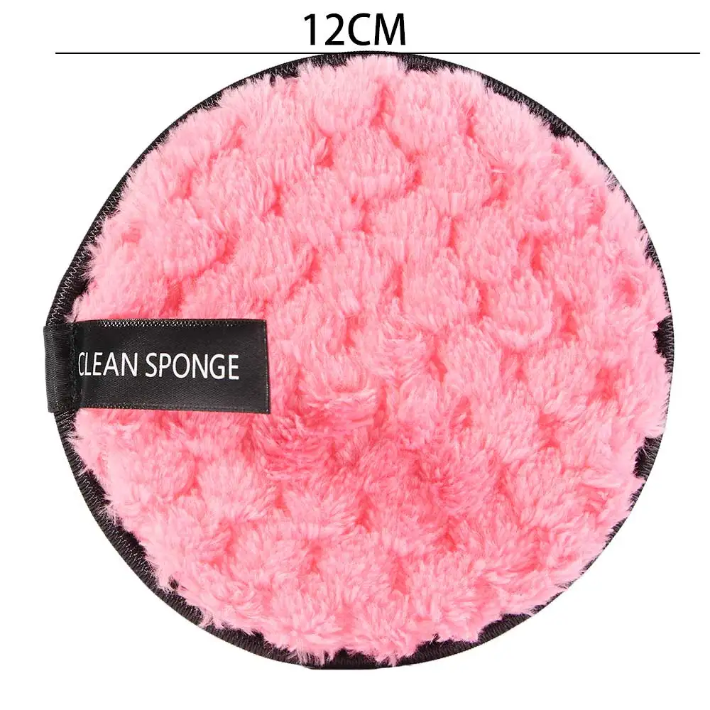 

1pc Round Shape Makeup Removers Cosmetic Puff Soft Flannelette Face Cleaning Sponge Cloth Pads Fashion New Cleaning puff 4Colors