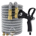 Расширяемый гибкий садовый водяной шланг, водяной пистолет высокого давления, распылитель для мойки автомобилей, волшебный шланг для полива