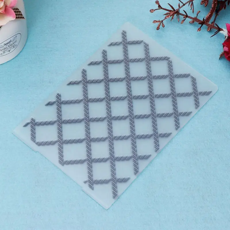 Пластиковая папка для тиснения, шаблон для DIY скрапбукинга, фотоальбома, карты, бумага, ремесло, сетка, узор 72XF