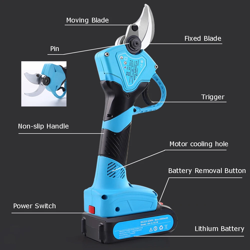 Беспроводной секатор для пальцев 21 в с защитой от ножниц литий-ионный
