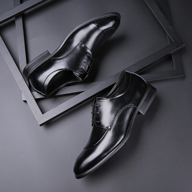 Оксфорды Misalwa мужские парадные Коровья спилка на шнуровке деловые туфли