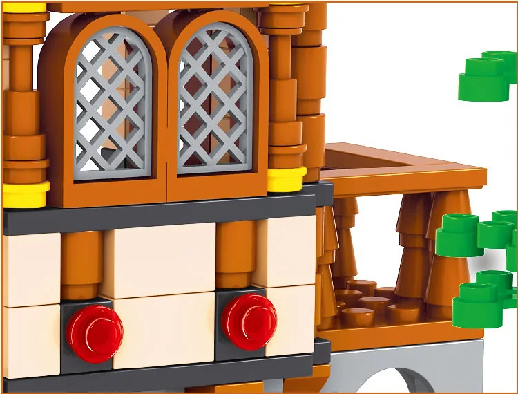 

Farm assembling building blocks 28002 Middle Ages Farm 838 children's educational toys house building blocks