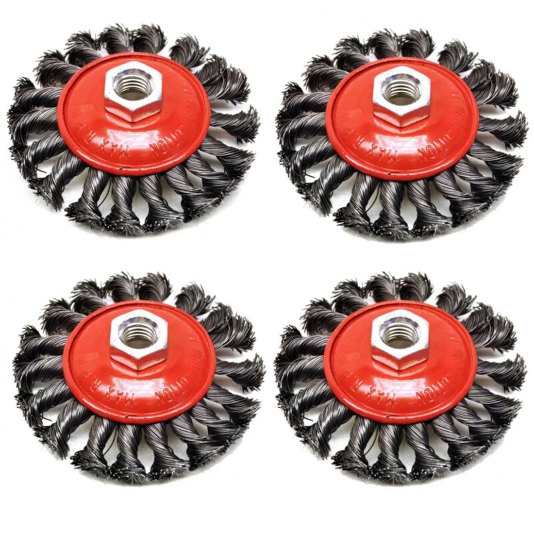 

Polishing Wire Brush Wheels Workshop 4pcs 4 inch Knot Angle Grinder TE242