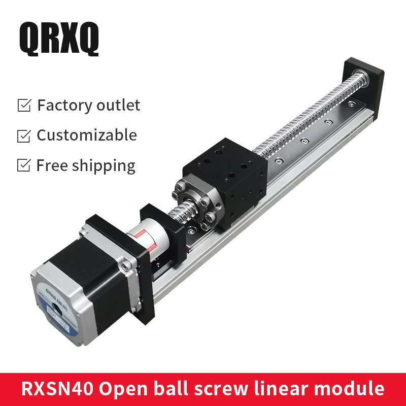 

Linear Module Ballscrew Linear Actuator Precise Linear Guide Motorized Linear Slide 50Mm--1500mm Include Stepper Motor Free Ship