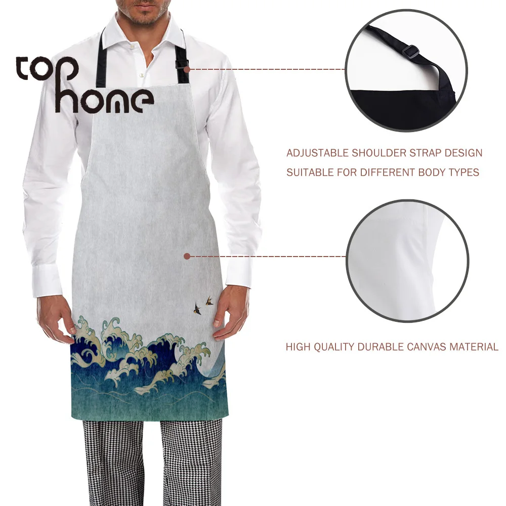 Кухонный Фартук Tophome в японском стиле фартуки из парусины для мужчин женщин детей