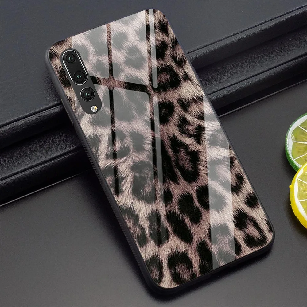 Чехол для телефона Huawei P30 с леопардовым принтом стеклянный чехол P10 P20 Pro P Smart Mate 20