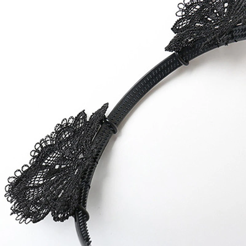 Женская Кружевная повязка на голову с кошачьими ушками |