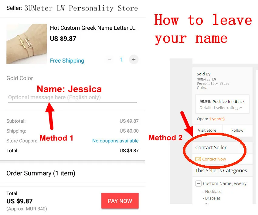 3UMeter Double Plated Name Necklace Women Girl Two Color Custom Acrylic Nameplate Pendant Necklace Gift