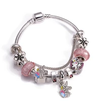 2020 new bracelet unicorn diy pan family beaded girlfriend girlfriend gift jewelry bracelet february 14 valentines day gift