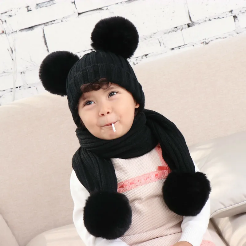 Новинка Лидер продаж детская вязаная шапка очень большая имитация шерсти