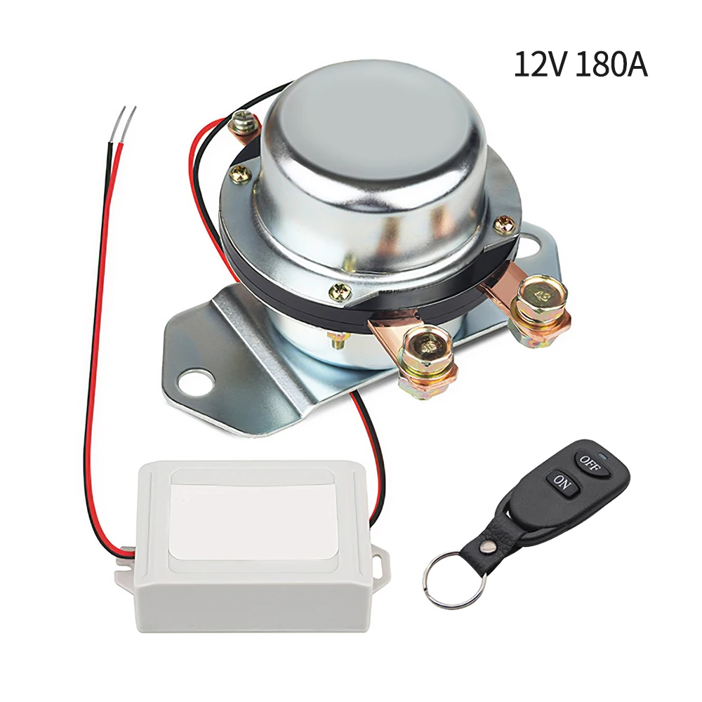 

New 12V/24V 180A Cut Off Switch Car Battery Master Switches Power Electromagnetic Disconnect Vehicle Wireless Remote Control