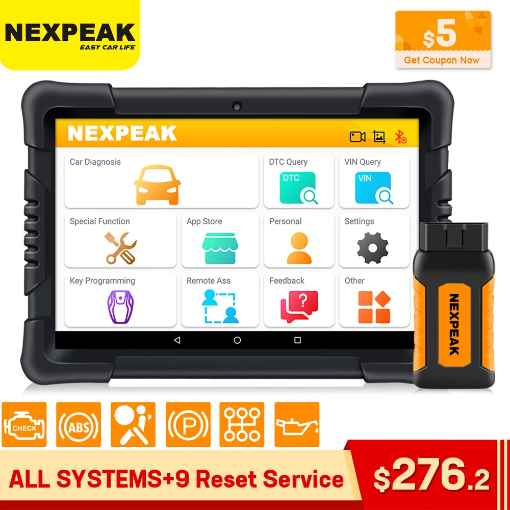 NEXPEAK K1 PRO OBD2 Car Scanner Diagnostic Tool for Auto ABS Airbag SAS Oil DPF EPB Reset ODB2 All Systems Automotive Scanner