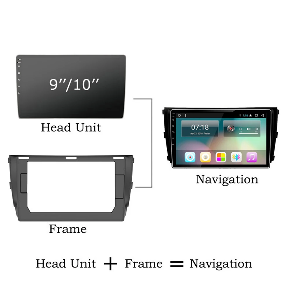 9inch Car Radio Fascia for Skoda Fabia Rapid 2015 2016 2017 2018 2019 Special Dash Trim Kit Frame Panel Head Unit Refitting | Автомобили и