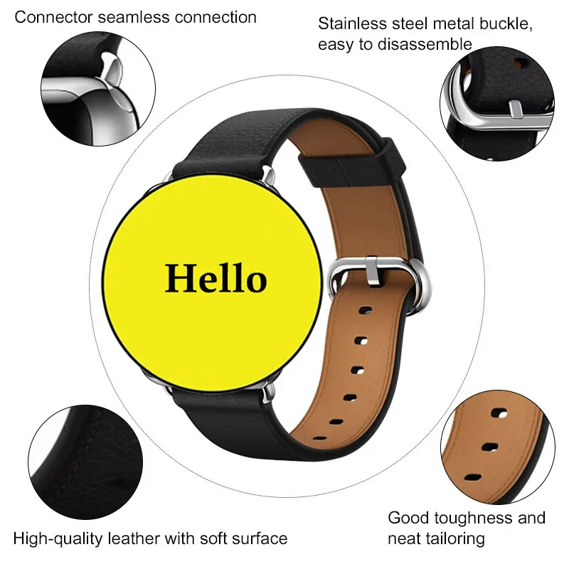 Ремешок кожаный для Apple Watch 4/5/6/SE 38 мм 40 мужской/женский браслет наручных часов iwatch