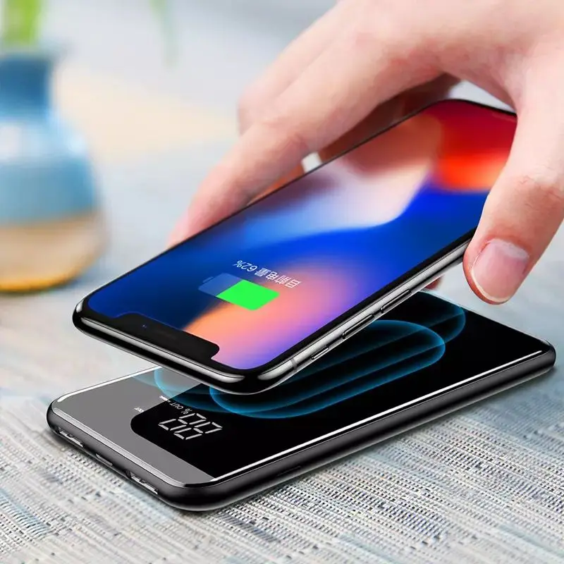 QI Беспроводное зарядное устройство 30000 мАч внешний аккумулятор для iPhone XS Max 11 Samsung
