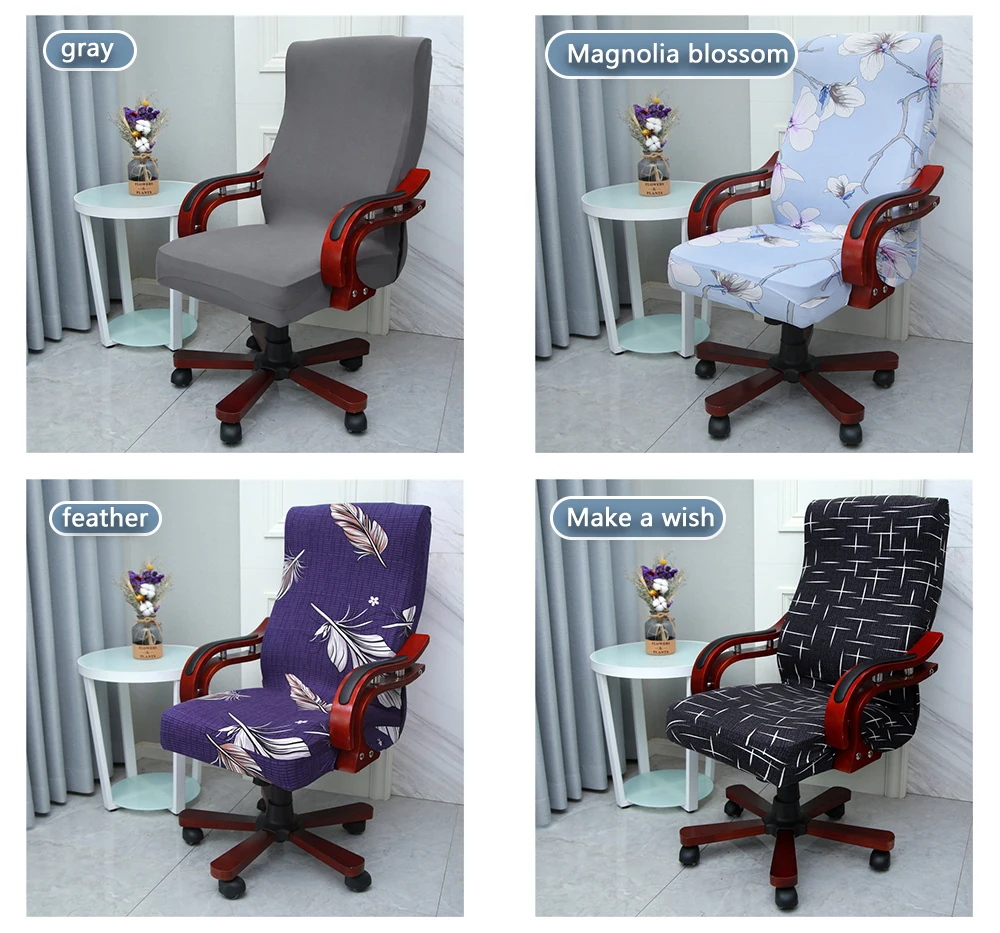 

New Executive Office Stretch Spandex Chair Cover Anti-dirty Computer Seat Furniture Covers Elastic Removable Chairs Slipcovers