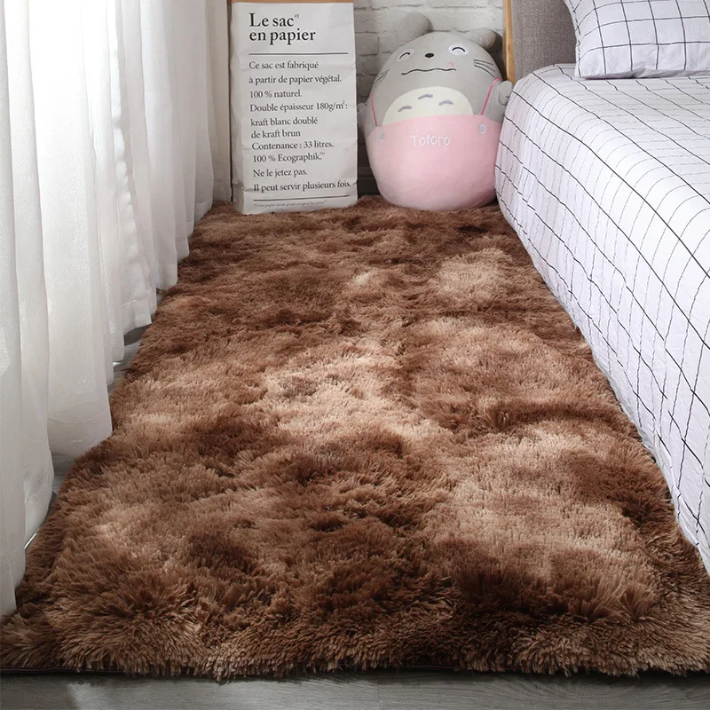 Современный минималистичный прямоугольный шелковый ковер для входа в гостиную