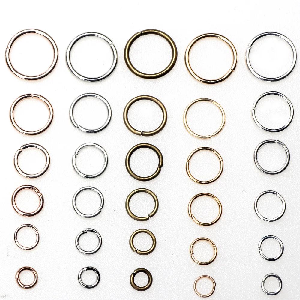 

Jump Ring 4/5/6/7/8/10mm Link Loop 0.7/0.8/1.0MM Wire Diameter KC、Rose Gold/Rhodium/Bronze DIY Jewelry Making Connector