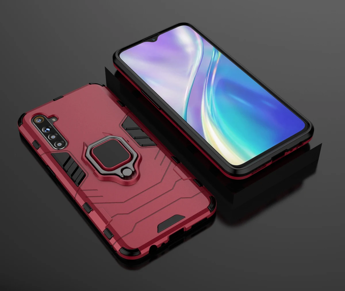 Для Oppo A1K A11X K3 A9 кольцевой держатель чехол для телефона realme 3 5 pro C2 X X2 XT Q Reno 2 магнитный автомобильный противоударный защитный чехол