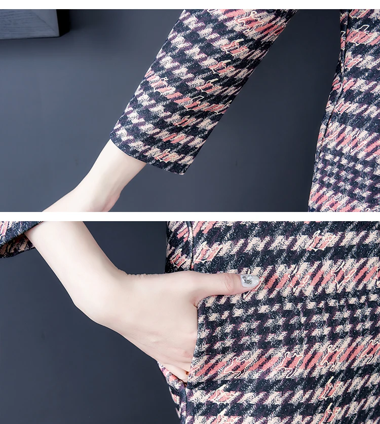 Принт с геометрическим узором женский плащ осеннее высококачественное шикарное