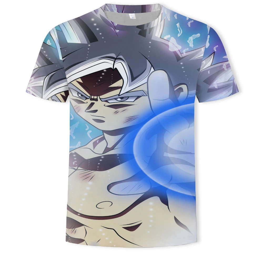 Мужская 3D футболка Dragon Ball Z Ultra Instinct Goku Super Saiyan God Blue Vegeta летняя с принтом героев