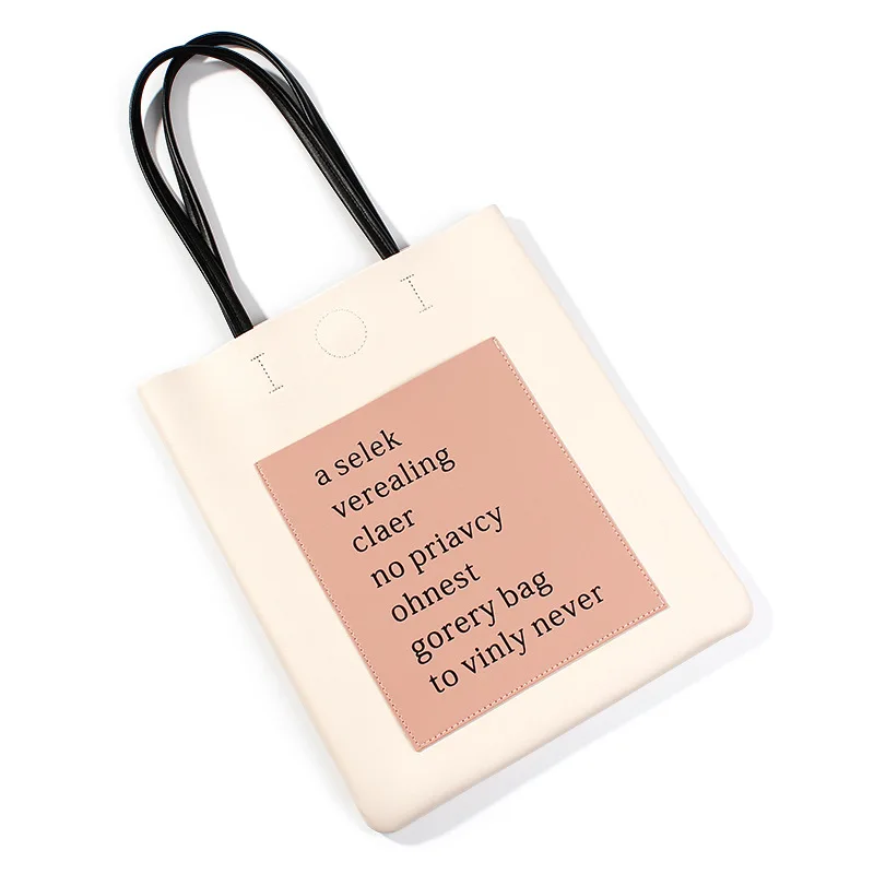 

New Fashion Casual Pu Leather Totes Large Capacity Ladies Simple Shopping Handbag Women Shoulder Bags Package Shopping Bags