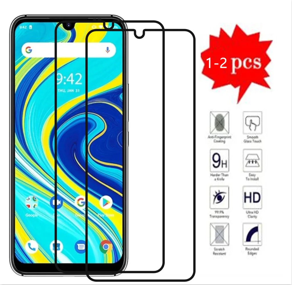 Закаленное стекло с полным покрытием для UMIDIGI A7 Pro Защитное экрана A9 Max пленка