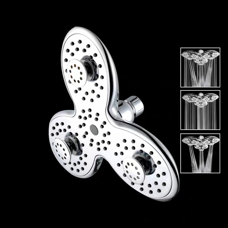 

New Shower Head Bathroom Rainfall Faucet Fan Style Overhead Sauna Water Saving Sprayer Nozzle Head Top torneira do chuveiro ORR