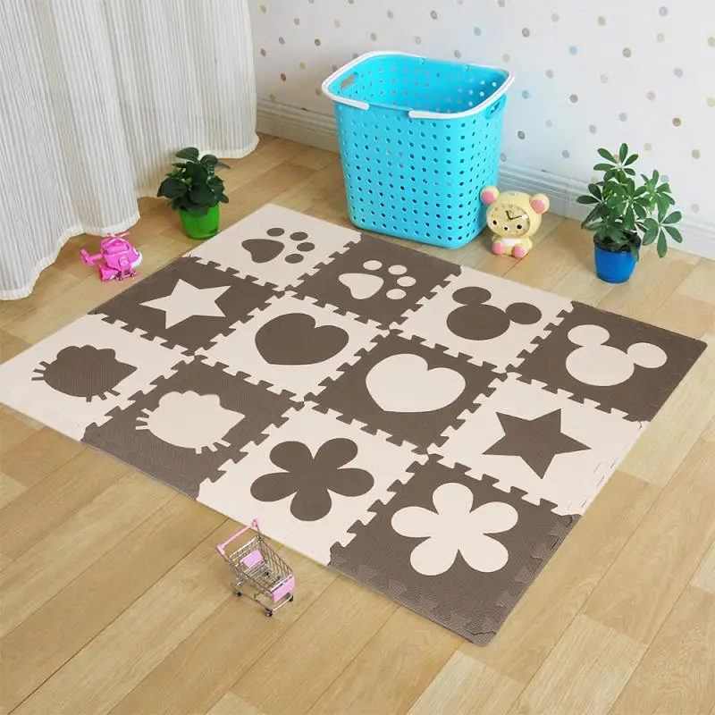 

12pcs Baby Crawling Play Mat Foam Environmentally Friendly Thick Folding Mat Carpet Play Mat For Children's Mat Kid Rug Playmat