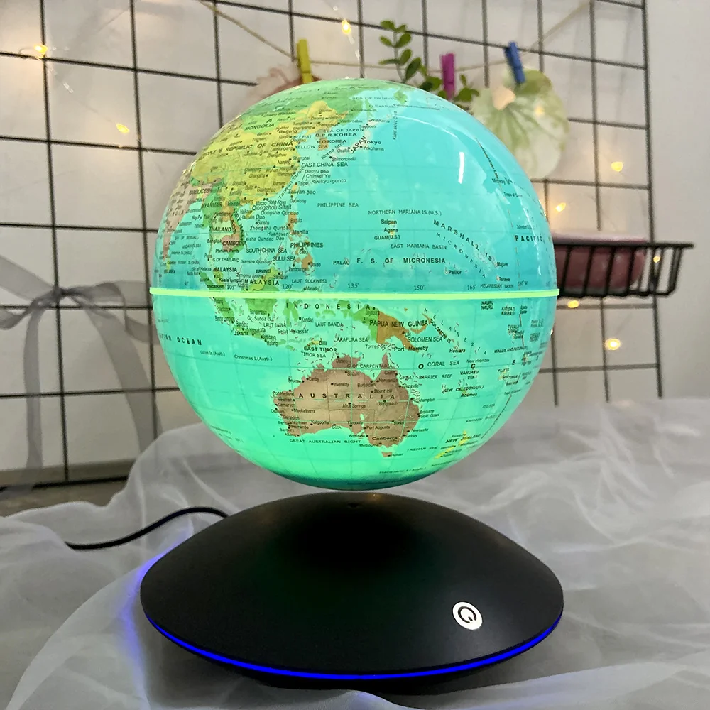 

6-inch Magnetic Levitation Terrestrial Globe Rotation Gifts Decor Children Night Light Educational Toys For Bed Room Luminou