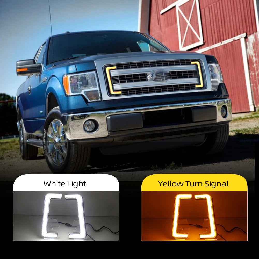 CSCSNL 2 шт. отложным воротником желтый сигнал Функция светодиодный DRL Дневной