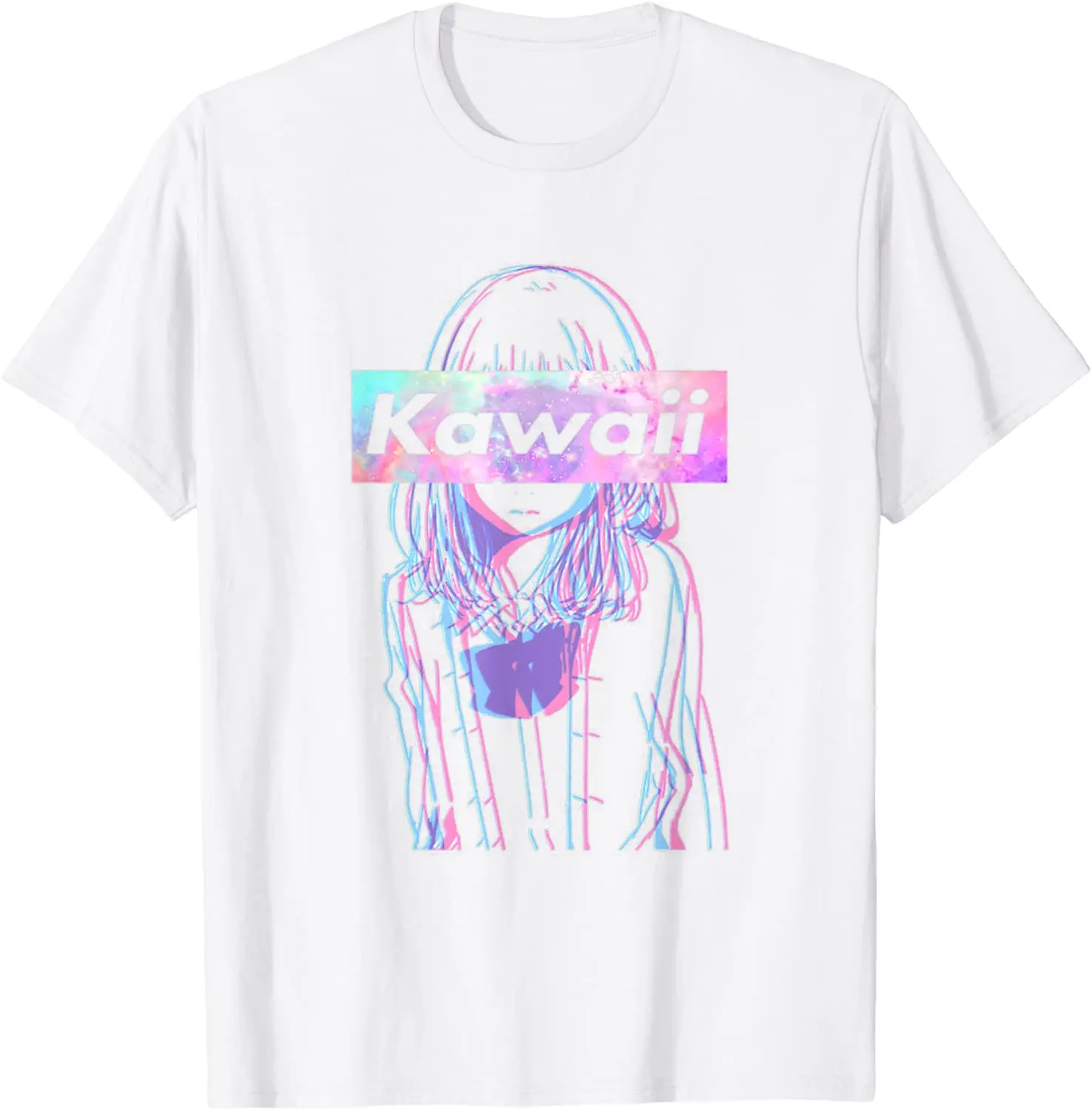 

Kawaii Girl Shirt - Color Exposure Japanese T-Shirt Gift Kawaii Girl Japanese Aesthetic Otaku Streetwear Graphic T-shirt