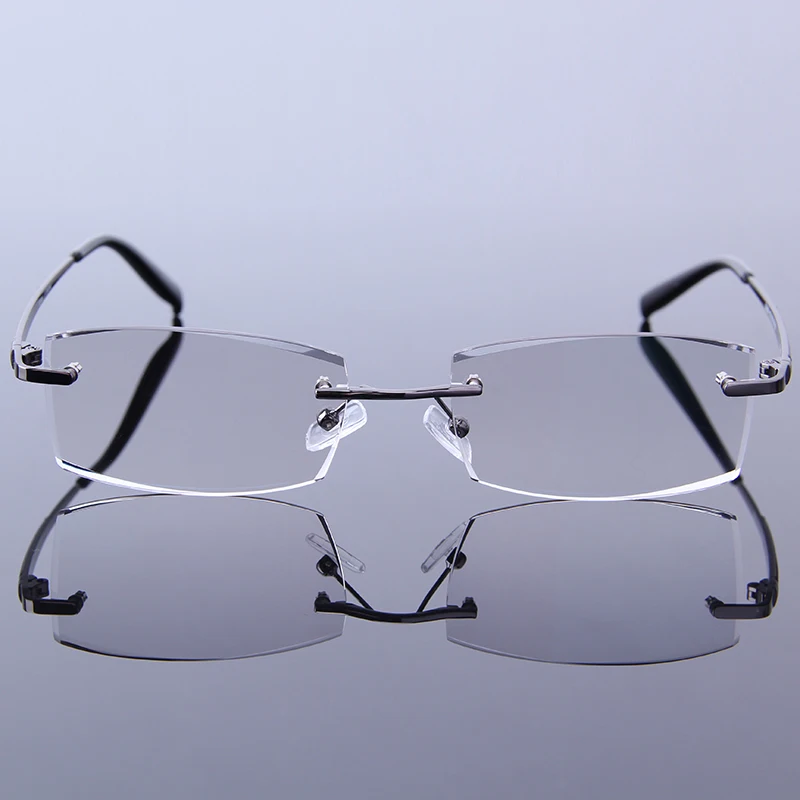 Модные мужские очки для чтения джентльмена высококачественные без оправы