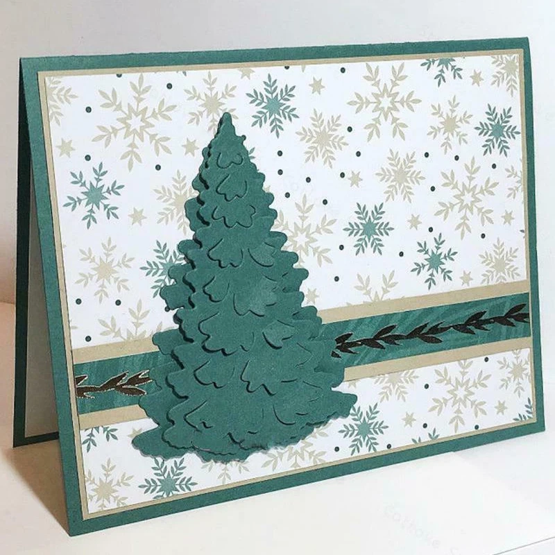 DIY рождественская елка металлические режущие штампы Трафаретный Скрапбукинг