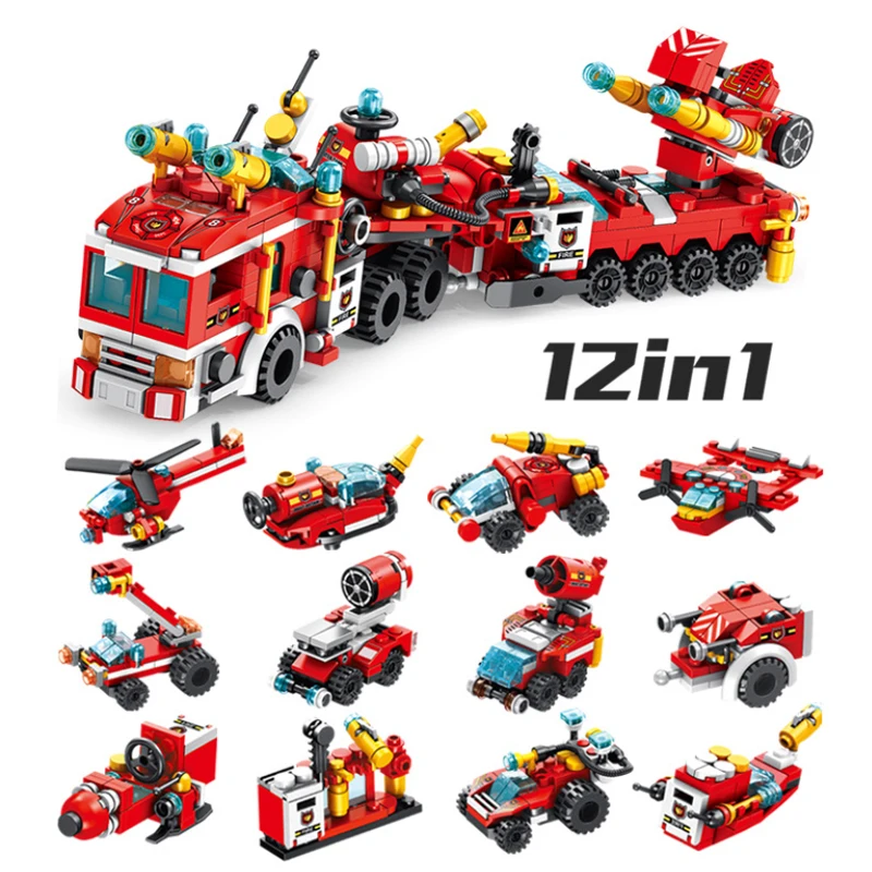 MissAbigale 12 в 1 строительные блоки Minecraftinglys совместимые с городскими пожарными Playmobil