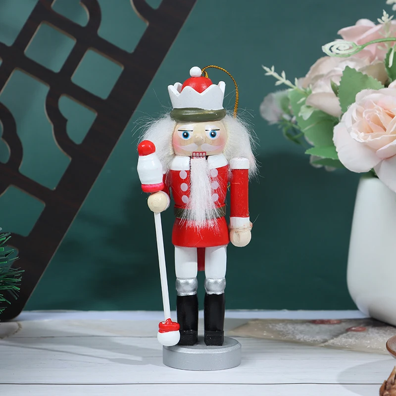 

12cm Wooden Nutcracker Solider Figure Model Puppet Doll Handcraft For Kids Gifts Random New