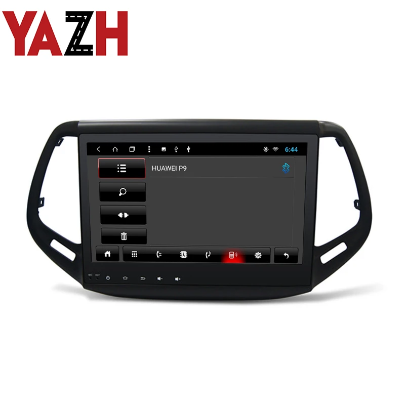 YAZH 10 1 дюймов Android Автомобильный GPS навигатор для Jeep Compass 2017 2018 Din радио мультимедиа