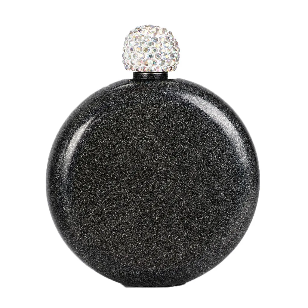 

140ml portable Stainless Steel Wine Alcohol Liquor Flask Creative Crystal Lid Women's portable hip flask exquisite Supplies #ND