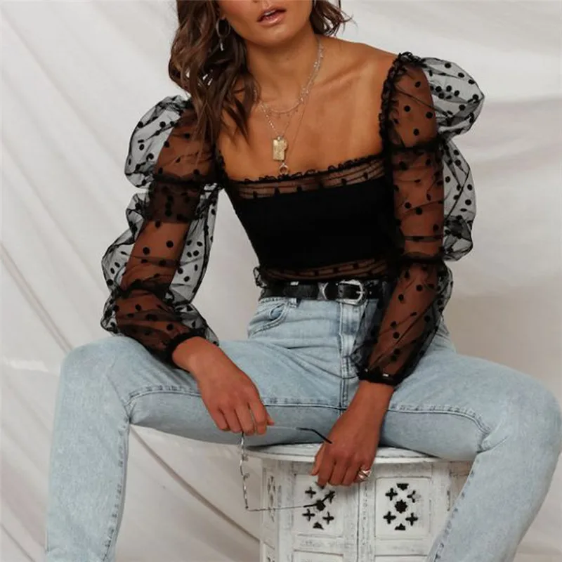 2020 летний сетчатый прозрачный сексуальный укороченный Топ для женщин с пышными